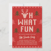 Chaud de Noël moche Fête Invitation (Devant)