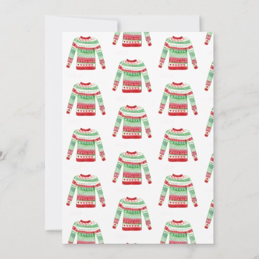 Chaud de Noël moche Fête Invitation (Dos)