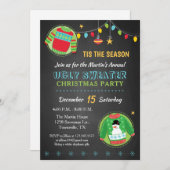 Chaud de Noël moche Fête Invitation (Devant / Derrière)