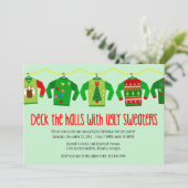 Chaud de Noël moche Fête Invitation (Debout devant)