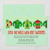 Chaud de Noël moche Fête Invitation (Devant / Derrière)