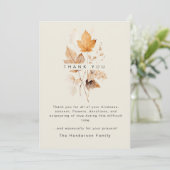 Chaud Foliage d'automne Bereavement Merci funérair (Debout devant)