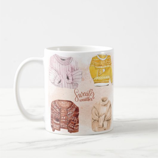 Chaud Météo Chute Mug personnalisé (Gauche)
