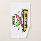 Chaud mexicain personnalisé monogramme et serviett (Serviette à main)