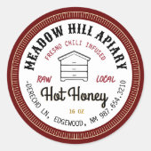 Chaud Miel Étiquette Fresno Chili Infused Red Hive (Devant)
