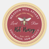 Chaud Miel Étiquette Fresno Chili Infused Yellow B (Devant)