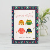 Chaud moche Noël Chaleureux voeux Carte de vacance (Debout devant)