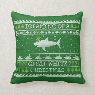 Chaud moche style Coussin de requin de Noël