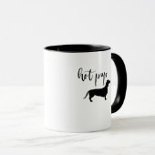 Chaud Pup Dachshund Mug (Devant droit)