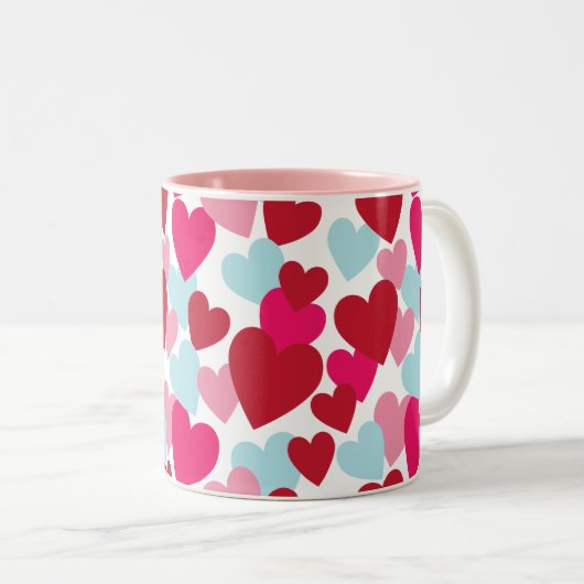 Chaud rose amour Mug (Devant droit)