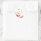Chaud rose Aquarelle Peonies Sticker personnalisab (Sac)