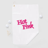 Chaud rose blanc serviette de golf (En situation)