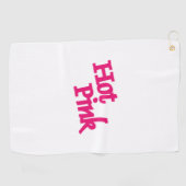 Chaud rose blanc serviette de golf (Horizontal)