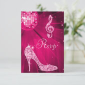 Chaud rose Disco Ball Étincelle talons RSVP (Debout devant)