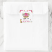 Chaud Rose Grange ferme Anniversaire Sticker Merci (Sac)