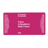 Chaud rose moderne Cosmétique Étiquette bouteille (Devant)