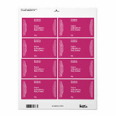 Chaud rose moderne Cosmétique Étiquette bouteille (Feuille entière)