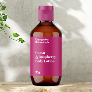 Chaud rose moderne Cosmétique Étiquette bouteille