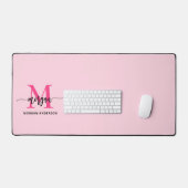 Chaud rose moderne Script Girl Monogramme Nom (Clavier et souris)