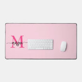 Chaud rose moderne Script Girl Monogramme Nom (Clavier et souris)