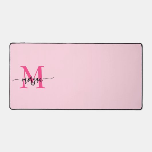 Chaud rose moderne Script Girl Monogramme Nom (Recto)