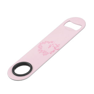 Chaud rose moderne Script Girl Monogramme Nom