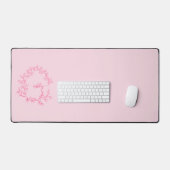 Chaud rose moderne Script Girl Monogramme Nom (Clavier et souris)