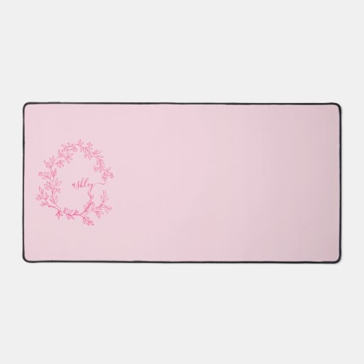 Chaud rose moderne Script Girl Monogramme Nom (Recto)