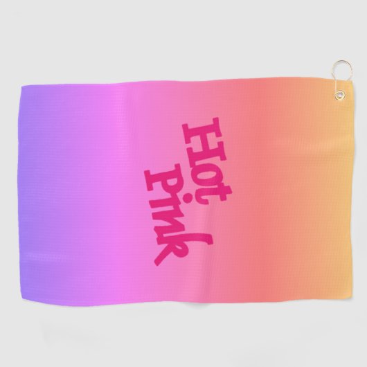 Chaud rose verso serviette de golf (Horizontal)