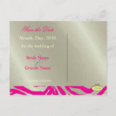 Chaud rose zèbre Enregistrer la date Photo cartes (Dos)