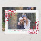 CHAUD SOUHAITE Photo Carte de Noël (Devant / Derrière)