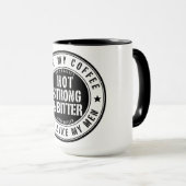 Chaud Strong & Bitter Men Café Mug (Devant droit)