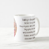 Chaud Tabby Cat Dans Une Mug Poème Blanche (Devant droit)