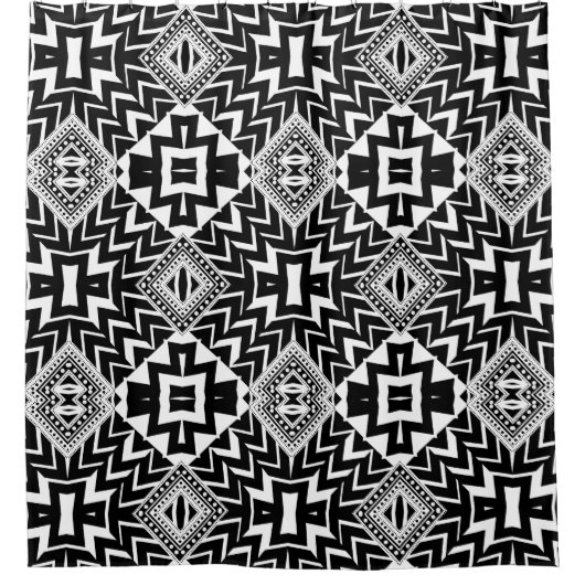 Chaud Tribal Chevron Motif rideau de douche (Devant)