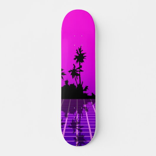 Chaud Vaporwave tropical 7 3/4" Skateboard Deck (Devant)