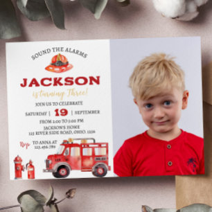 Chaudière à feu Invitation Anniversaire Son Alarme