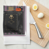 Chaudière blanche à neige et serviette de cuisine (Quart Plié)