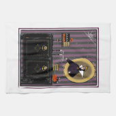 Chaudière blanche à neige et serviette de cuisine (Horizontal)