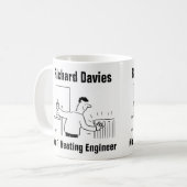 Chauffage et plomberie Mug personnalisé (Devant gauche)