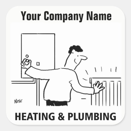 Chauffage et plomberie Services Stickers de dessin (Devant)