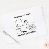Chauffage et plomberie Services Stickers de dessin (Enveloppe)