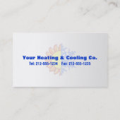 Chauffage PERSONNALISABLE et carte de visite de (Dos)