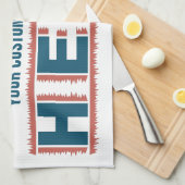 CHAUFFAGE serviette personnalisée (Quart Plié)