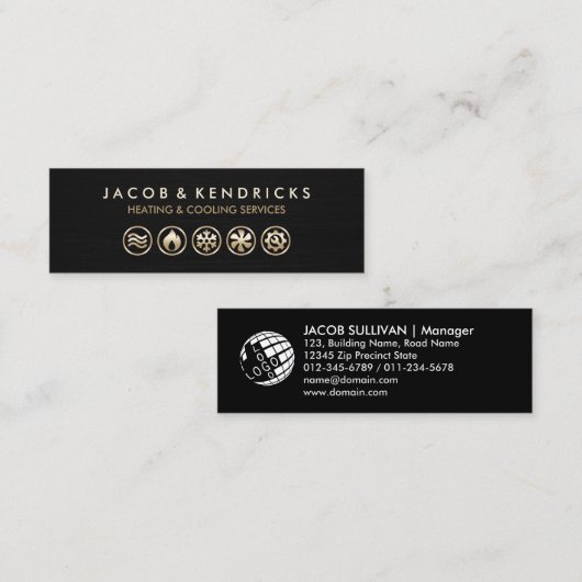 Chauffage Ventilation Climatisation Carte de visit (Devant / Derrière)