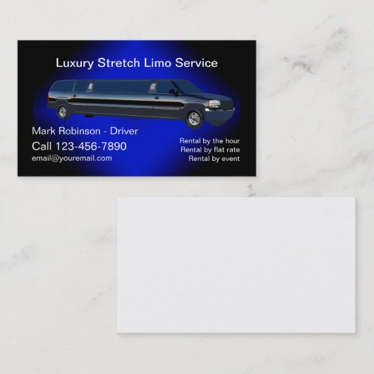 Chauffer Chauffer Classy Cartes de visite (Devant / Derrière)