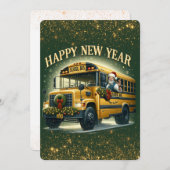 CHAUFFEUR BuS DE L'ÉCOLE HEUREUX CARTE DE NOUVELLE (Devant / Derrière)