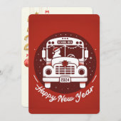 CHAUFFEUR BuS DE L'ÉCOLE HEUREUX CARTE DE NOUVELLE (Devant / Derrière)