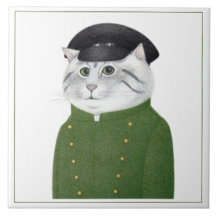 CHAUFFEUR CAT 6" Carreaux de céramique Carré