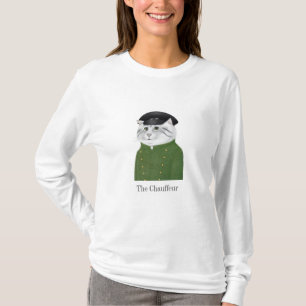CHAUFFEUR CAT Basic T-shirt met lange mouwen voor