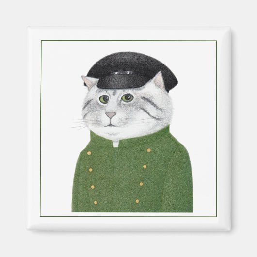 CHAUFFEUR CAT Carré Magnet II (Devant)